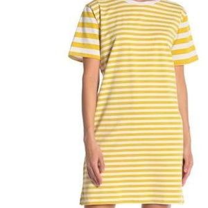 Cotton Emporium Yellow & White Striped Dress